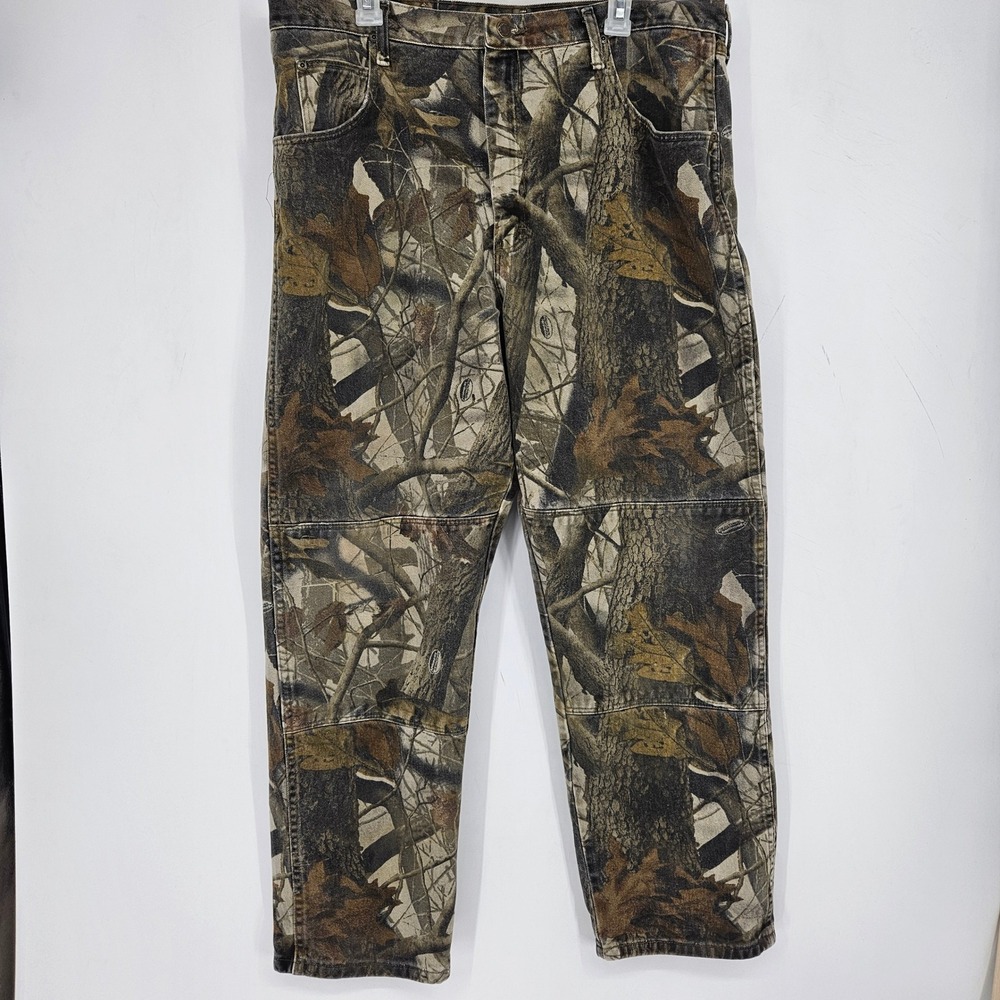 Wrangler Jeans Mens 40x32 Camouflage Realtree Hunting Denim Carpenter Workwear